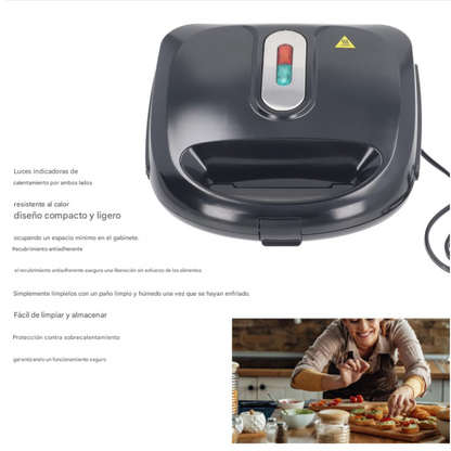 Sandwichera Eléctrica Multifunción 4 En 1