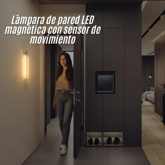 Lámpara de pared LED magnética con sensor de movimiento