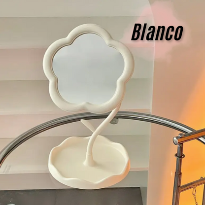 Espejo de maquillaje con forma de girasol