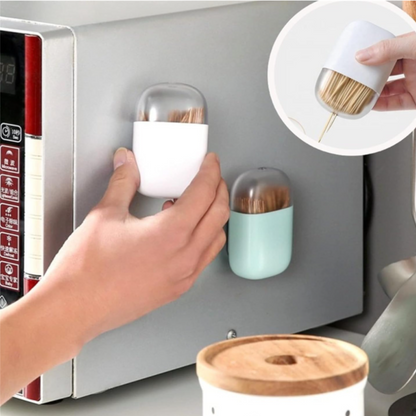 Caja de palillos de dientes magnéticos