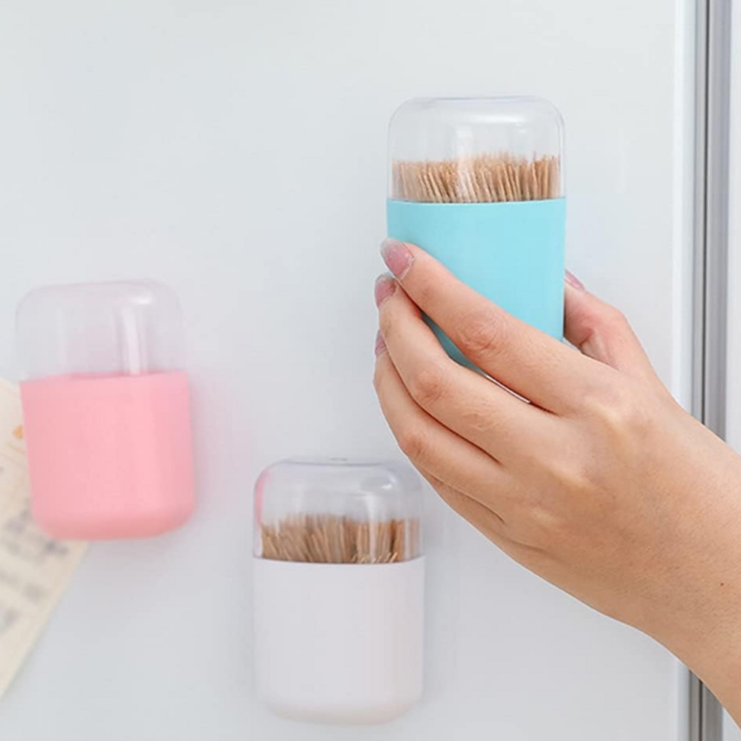 Caja de palillos de dientes magnéticos