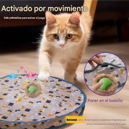 Pelota rodante rápida para gatos