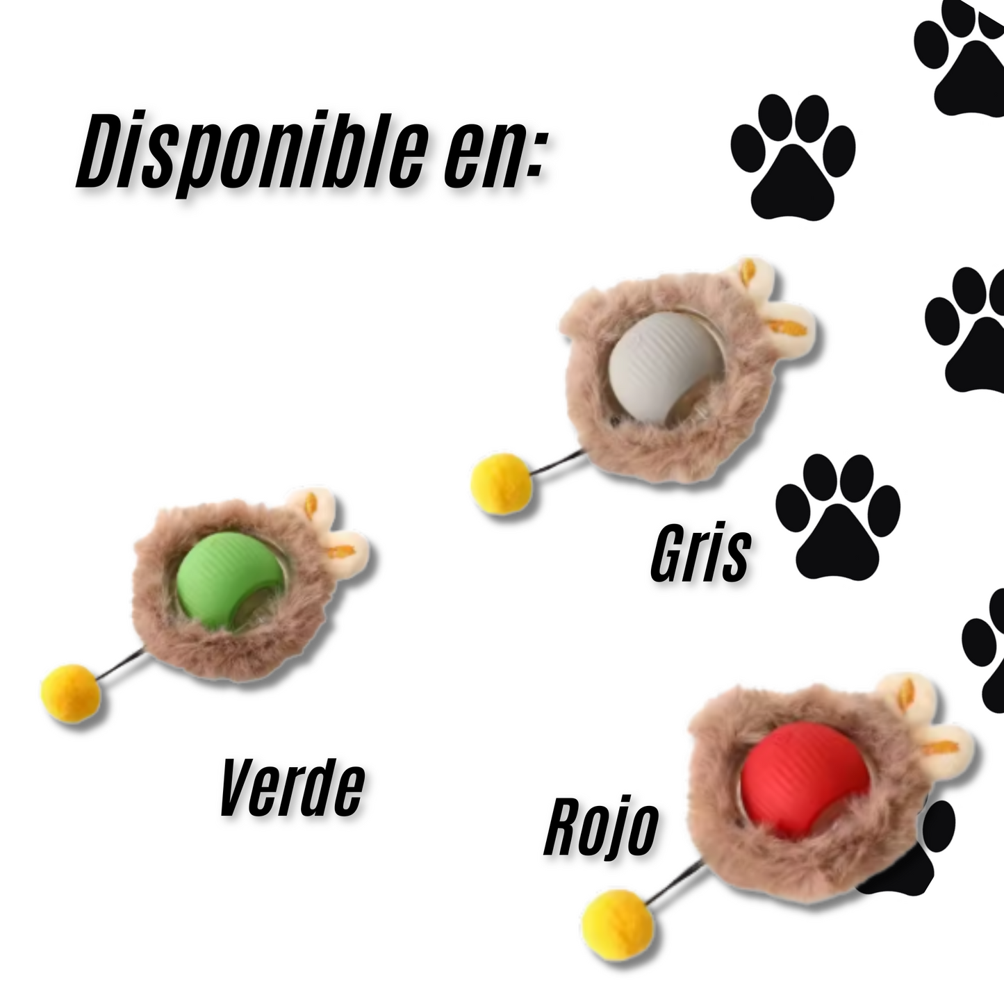 Pelota rodante rápida para gatos