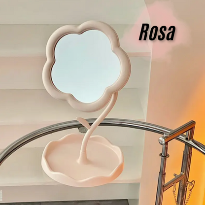 Espejo de maquillaje con forma de girasol