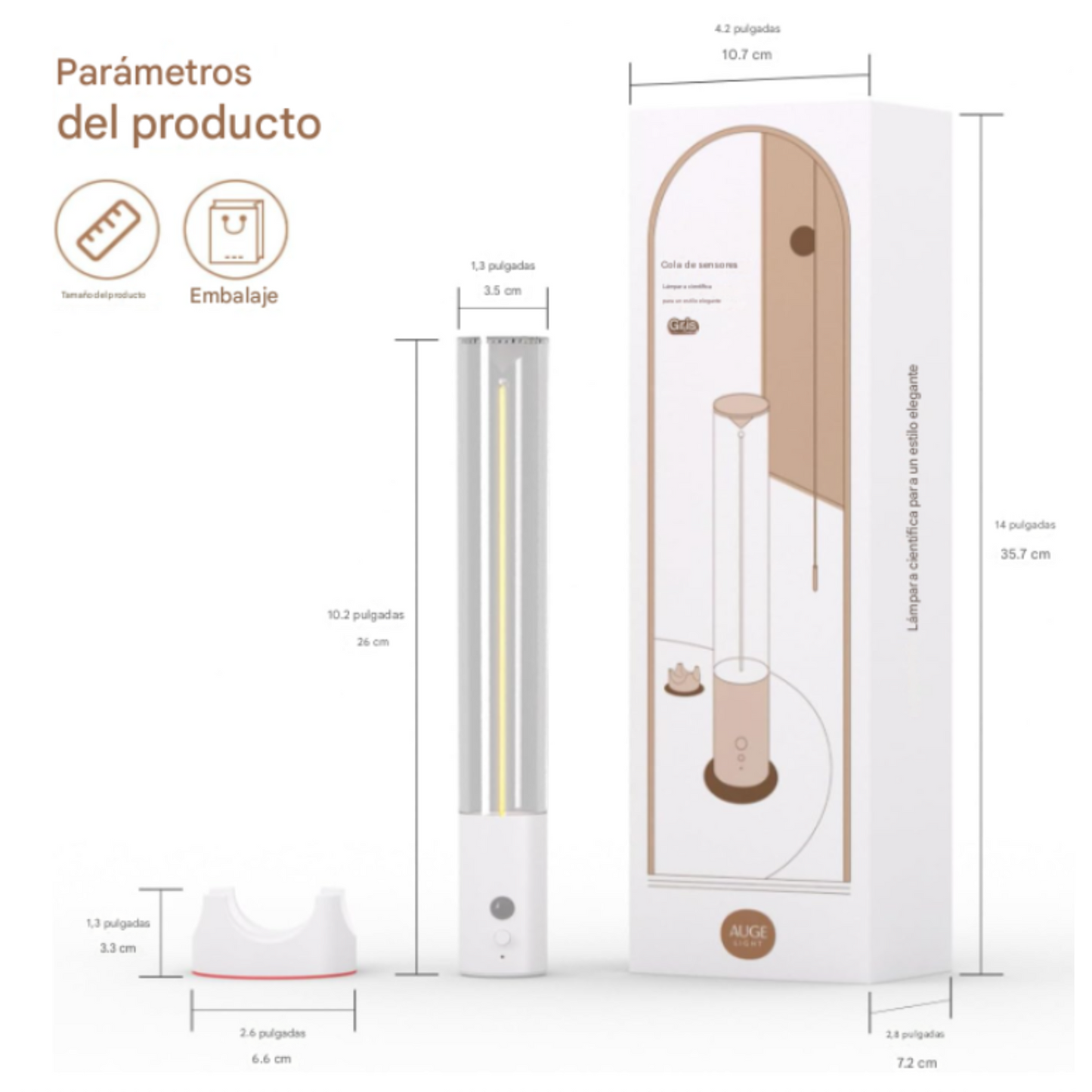 Lámpara de pared LED magnética con sensor de movimiento