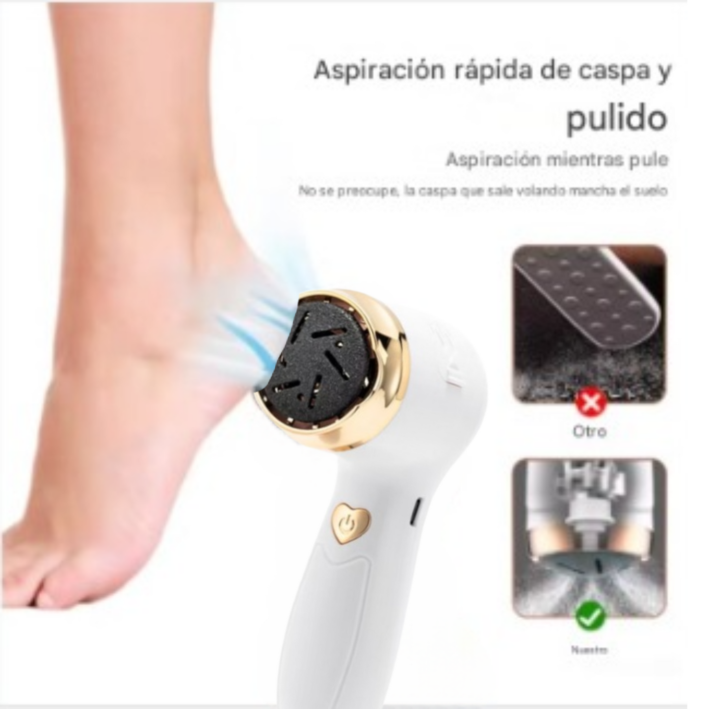 Exfoliador de pies eléctrico