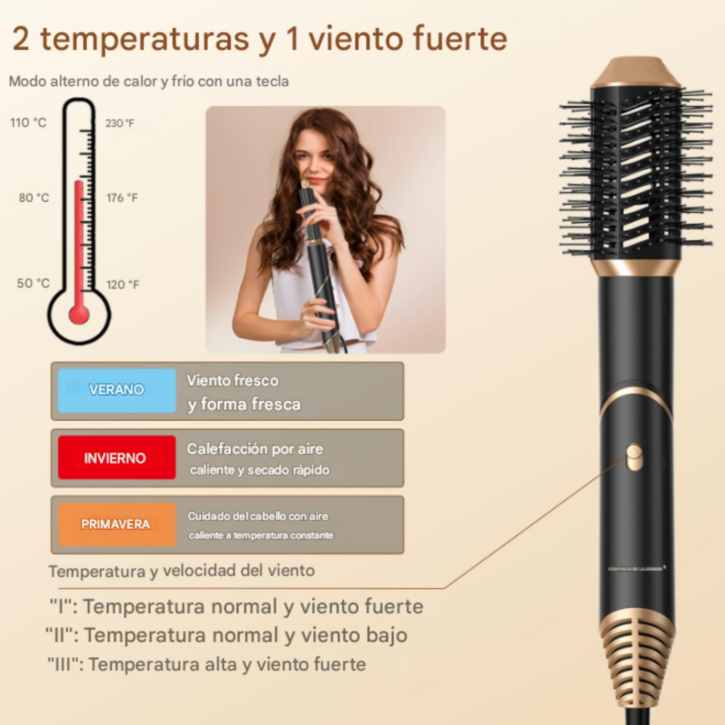 Secador para cabello 6 en 1