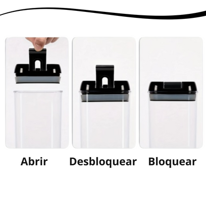 Kit De 7 Organizadores Herméticos De Cocina Para Alimentos