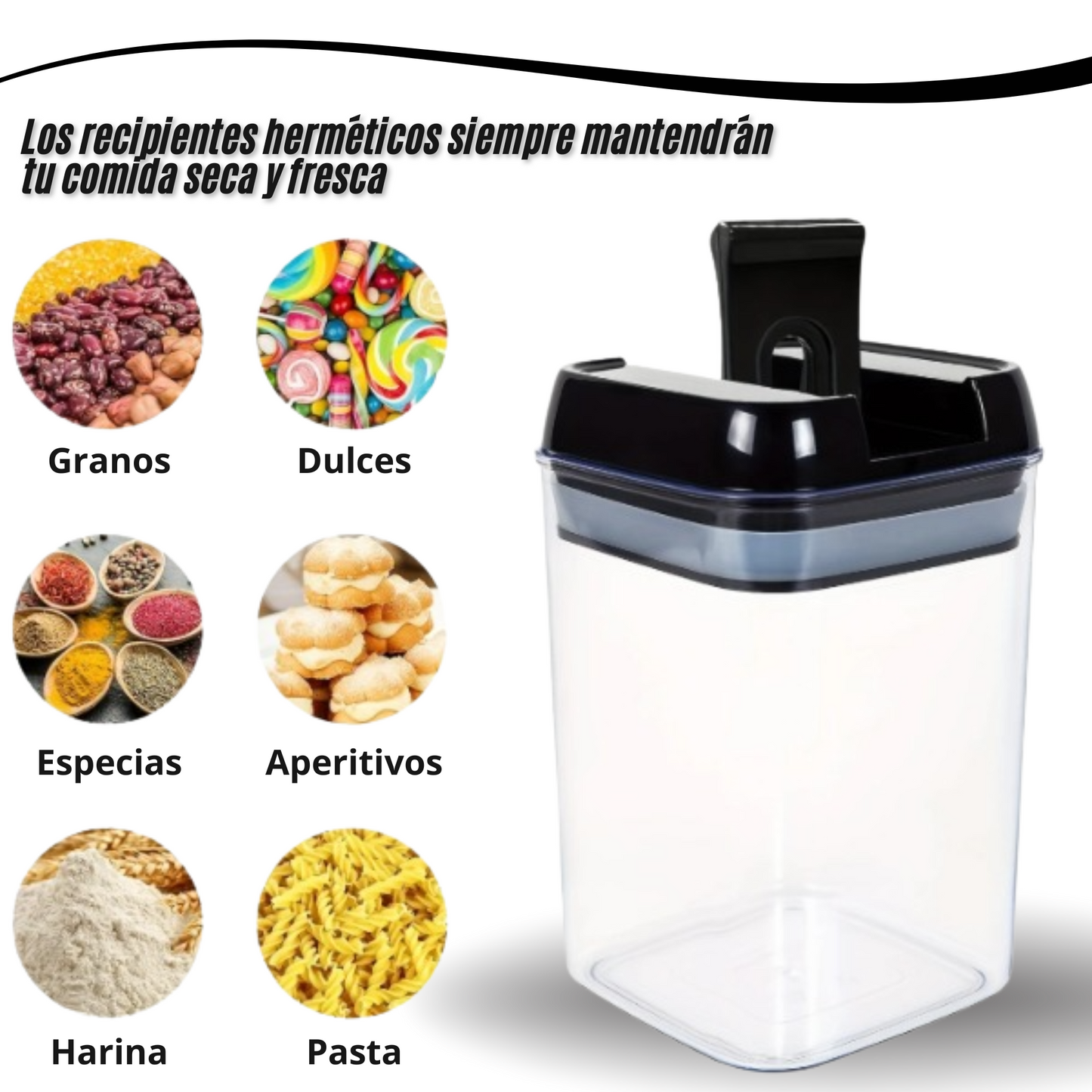Kit De 7 Organizadores Herméticos De Cocina Para Alimentos