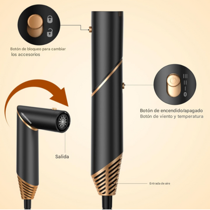 Secador para cabello 6 en 1