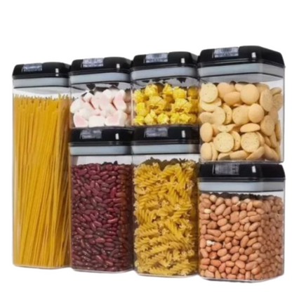 Kit De 7 Organizadores Herméticos De Cocina Para Alimentos