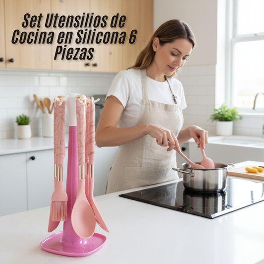 Set Utensilios de Cocina en Silicona 6 Piezas