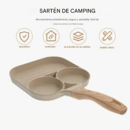 Mini Sartén Antiadherente 3 En 1