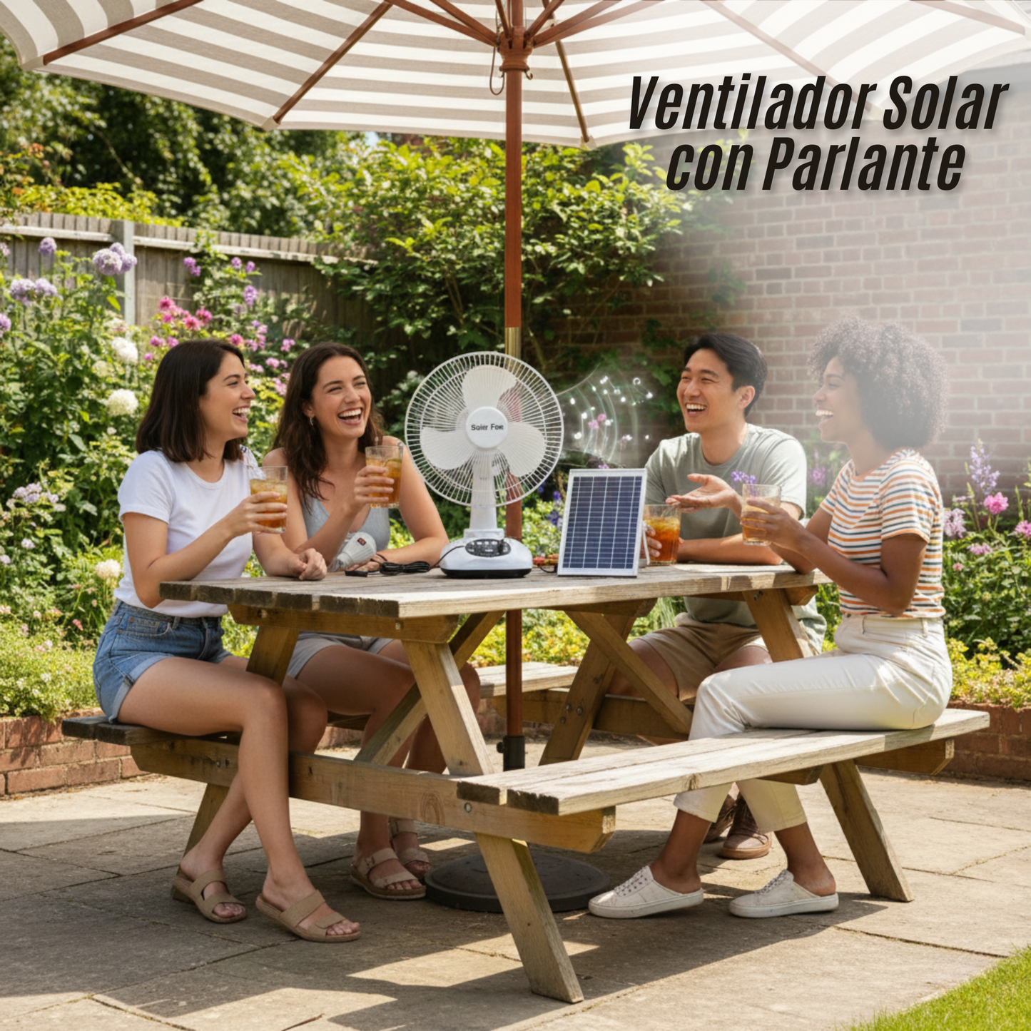 Ventilador Solar con Parlante