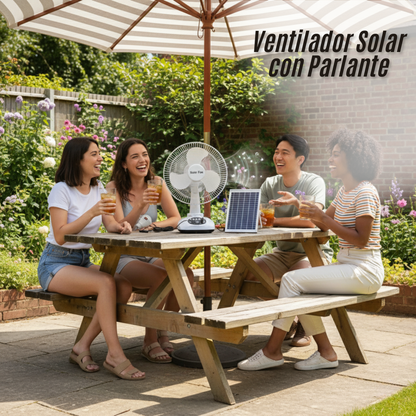 Ventilador Solar con Parlante