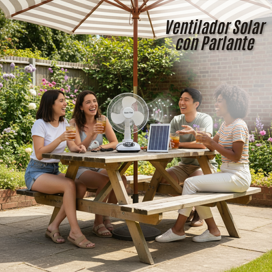 Ventilador Solar con Parlante