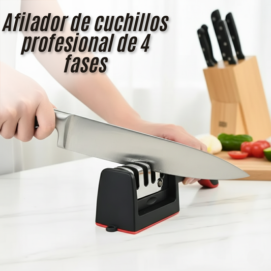 Afilador de cuchillos profesional de 4 fases