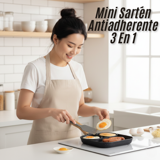 Mini Sartén Antiadherente 3 En 1