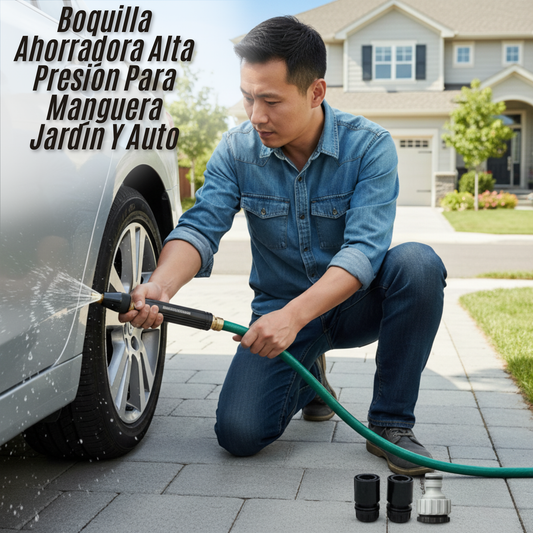 Boquilla Ahorradora Alta Presión Para Manguera Jardín Y Auto