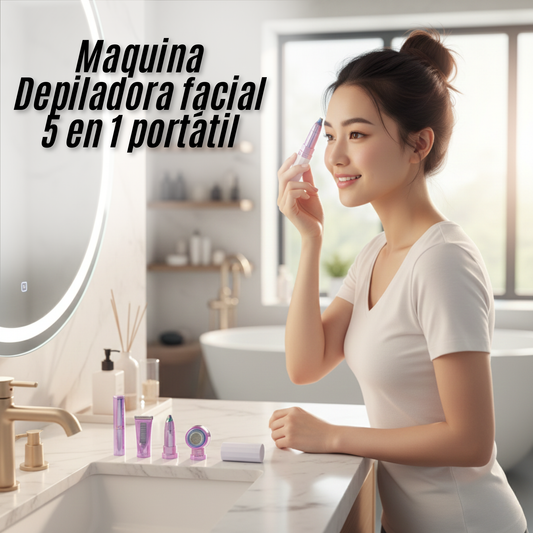 Maquina Depiladora facial 5 en 1 portátil