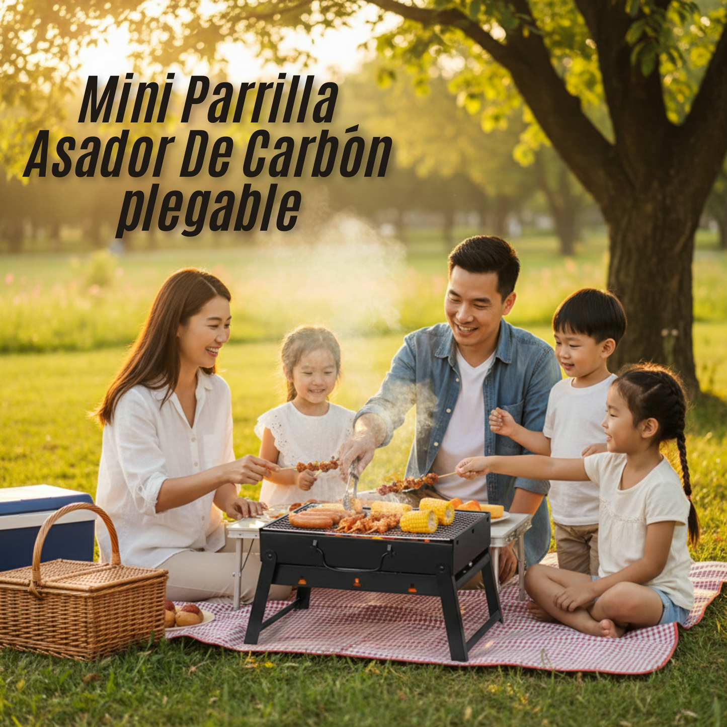 Mini Parrilla Asador De Carbón plegable