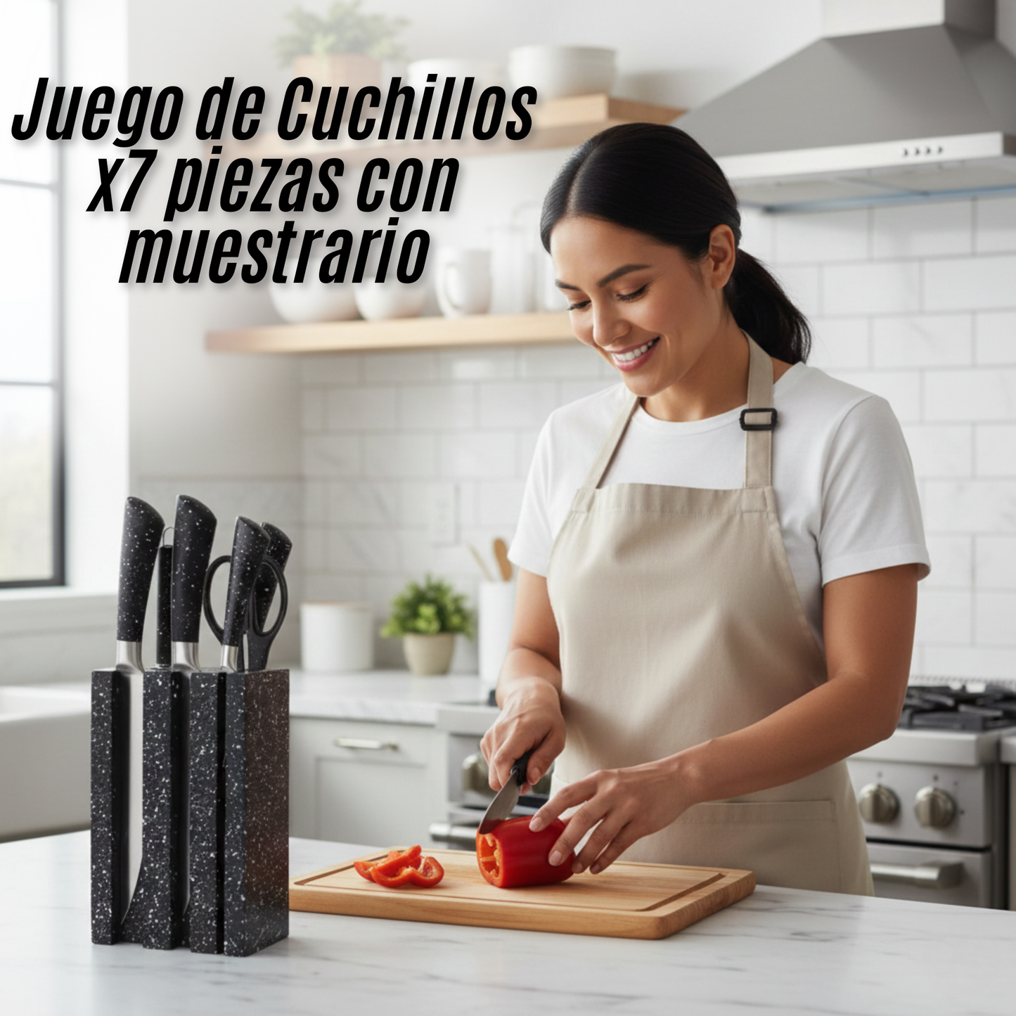 Juego de Cuchillos x7 piezas con muestrario