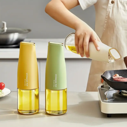 Botella Dispensadora de Aceite de Vidrio con Pico Vertedor