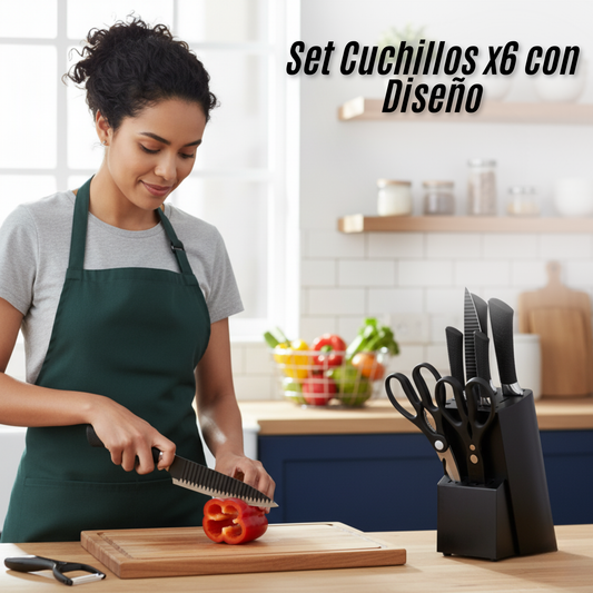 Set Cuchillos x6 con Diseño
