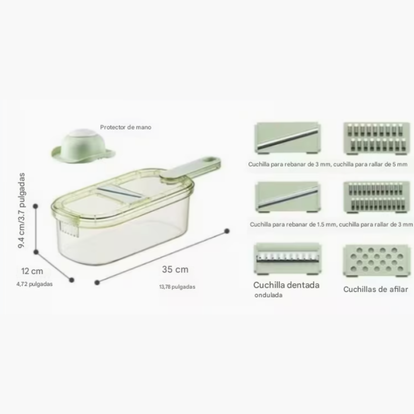 Rallador y Rebanador Multifuncional 4 en 1