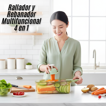 Rallador y Rebanador Multifuncional 4 en 1