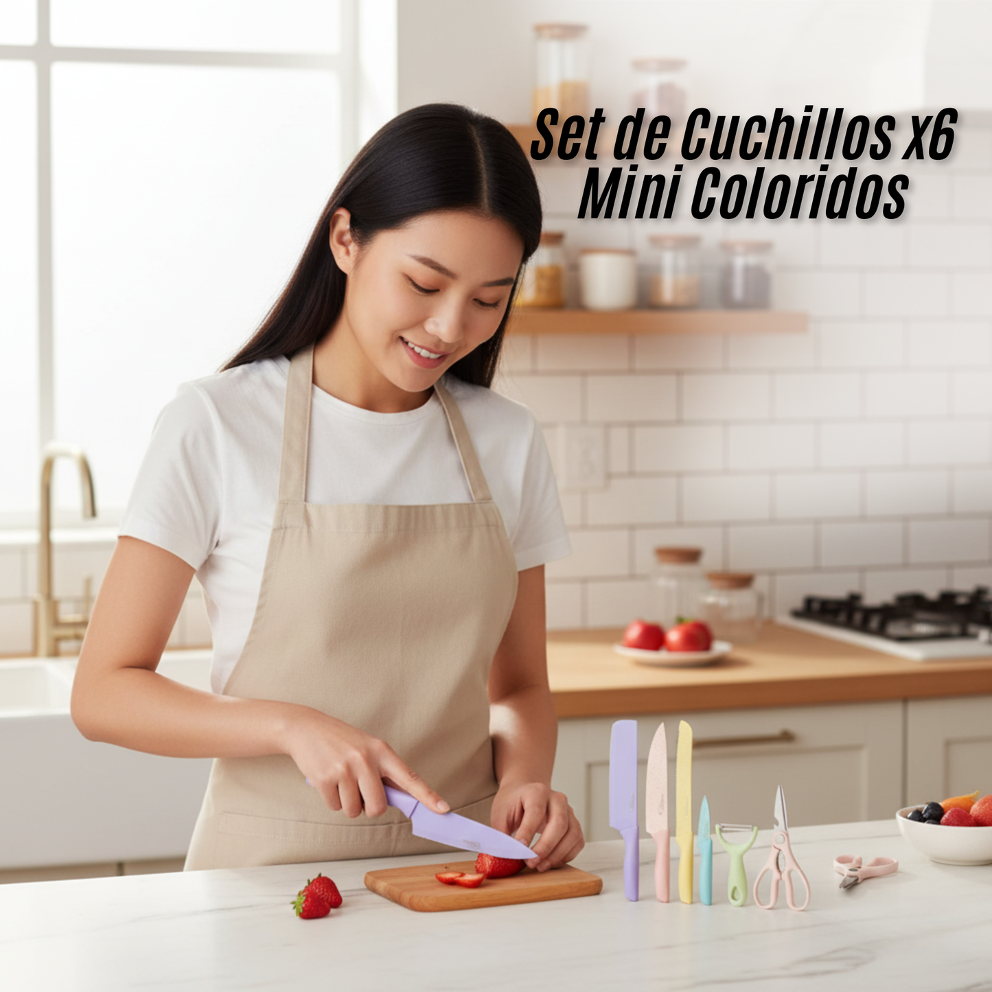 Set de Cuchillos x6 Mini Coloridos