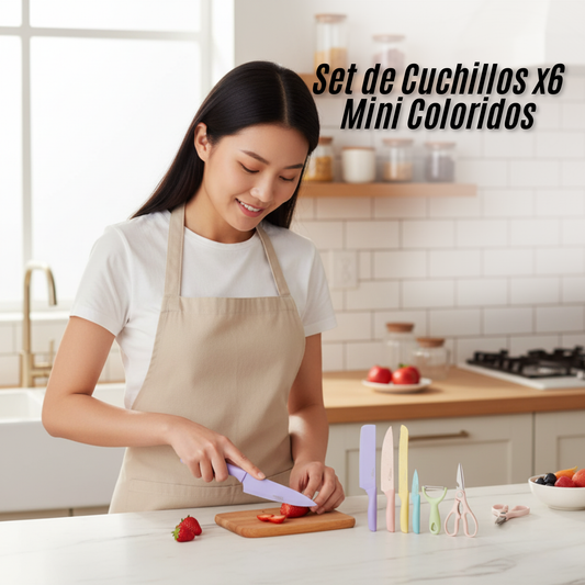 Set de Cuchillos x6 Mini Coloridos