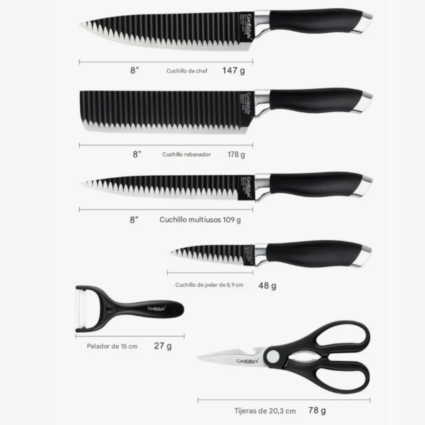 Juego De Cuchillos 7 Piezas