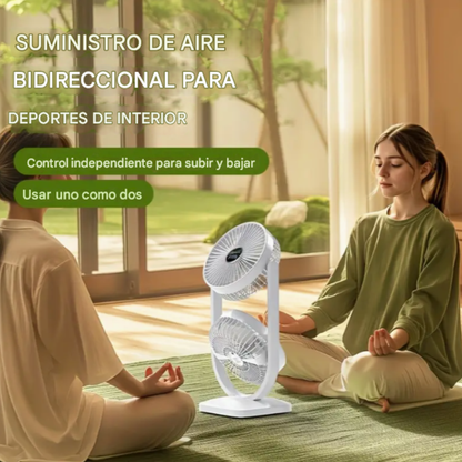 Ventilador de escritorio de doble cabeza portátil