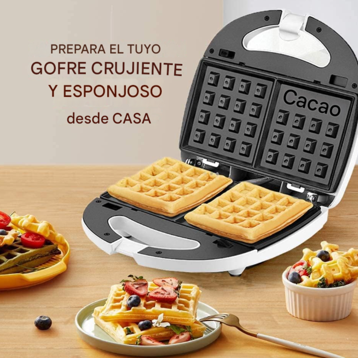 Maquina Wafflera 2 puestos