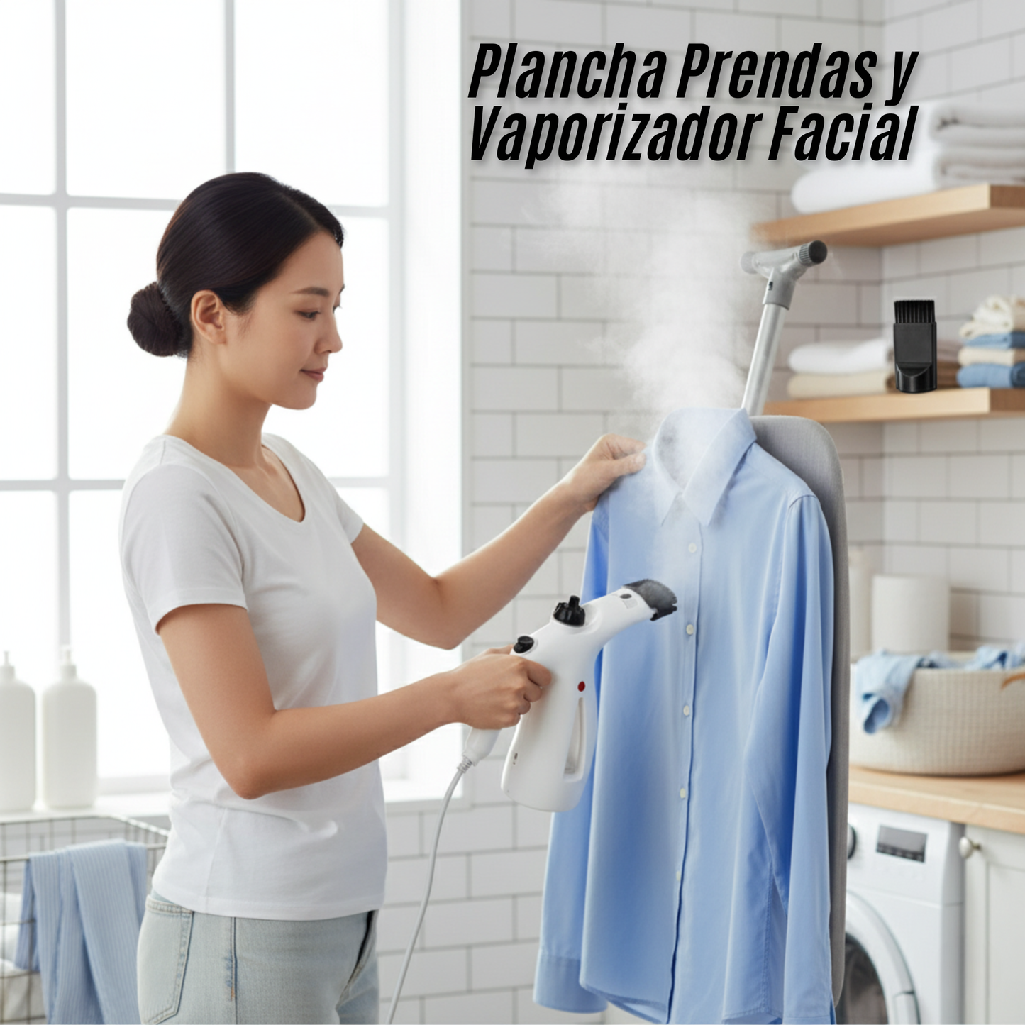Plancha Prendas y Vaporizador Facial