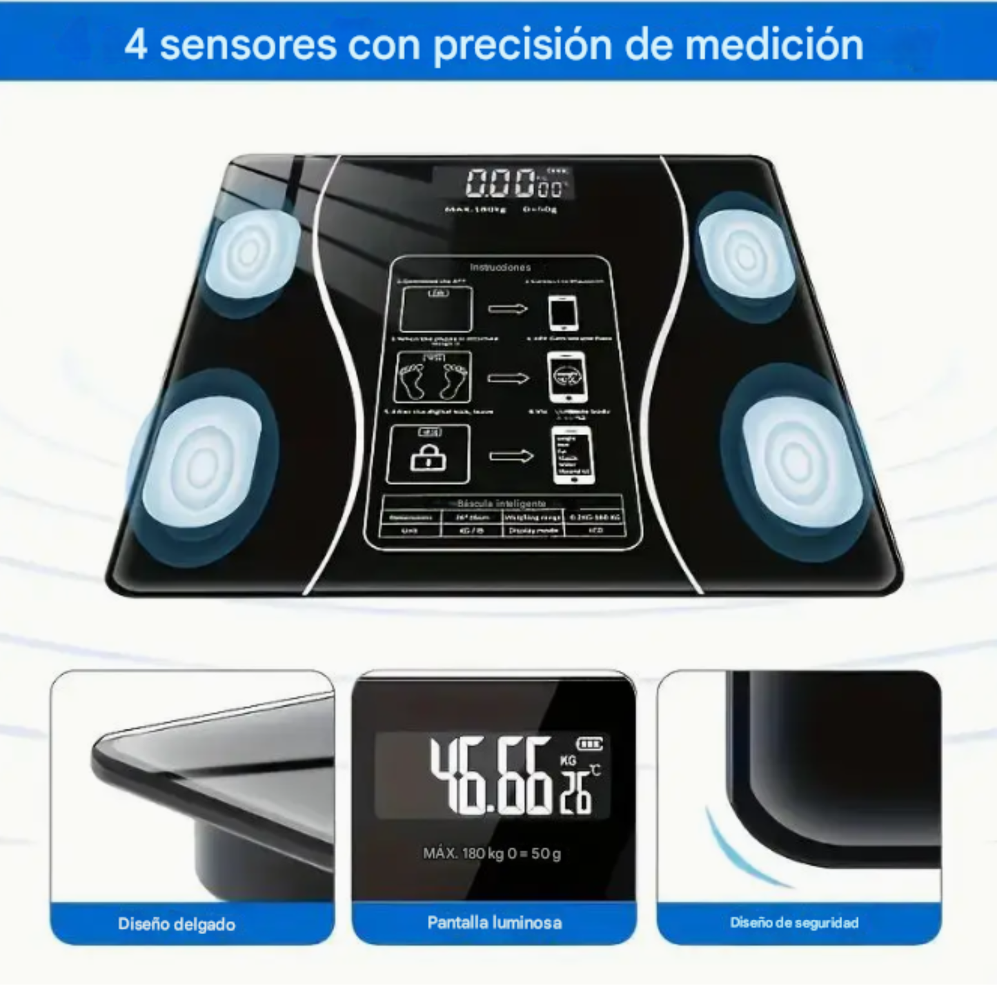 Báscula inalámbrica de alta precisión con App