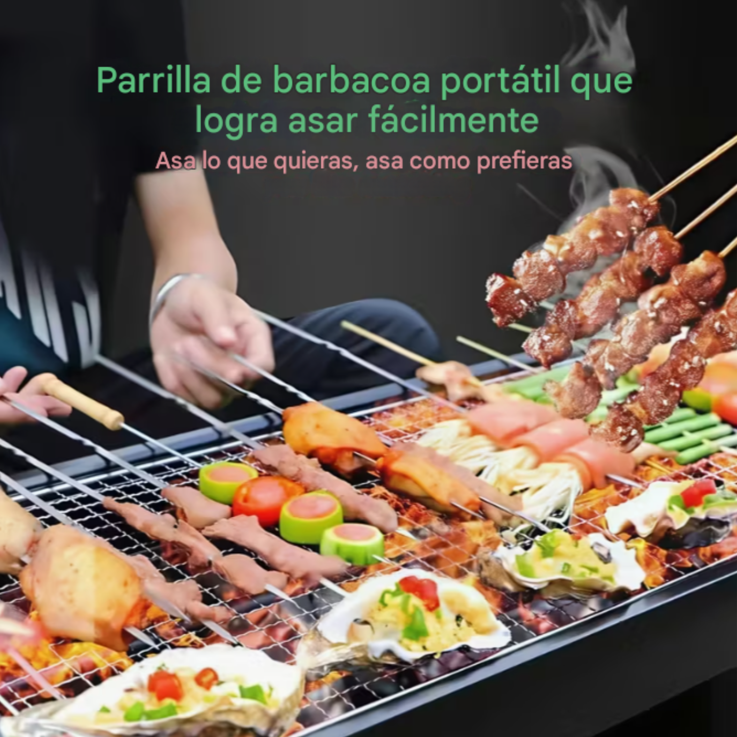 Parrilla Portátil de Acero Inoxidable para Carbón