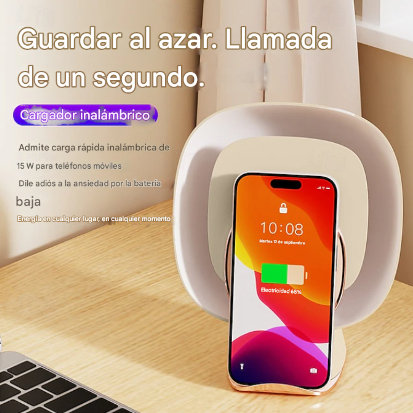 Atrapa mosquitos multifunción con carga inalámbrica para celular