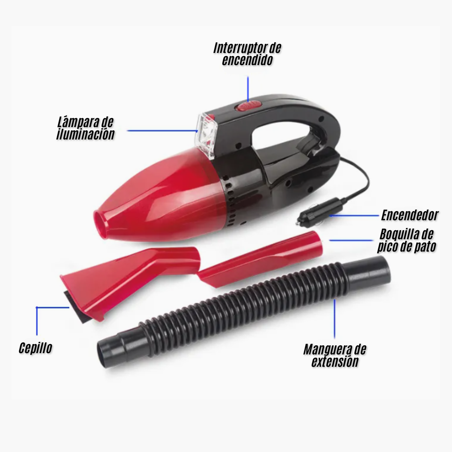 Aspiradora portátil para carro 12V