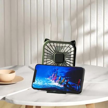 Ventilador portátil Mini con soporte para celular