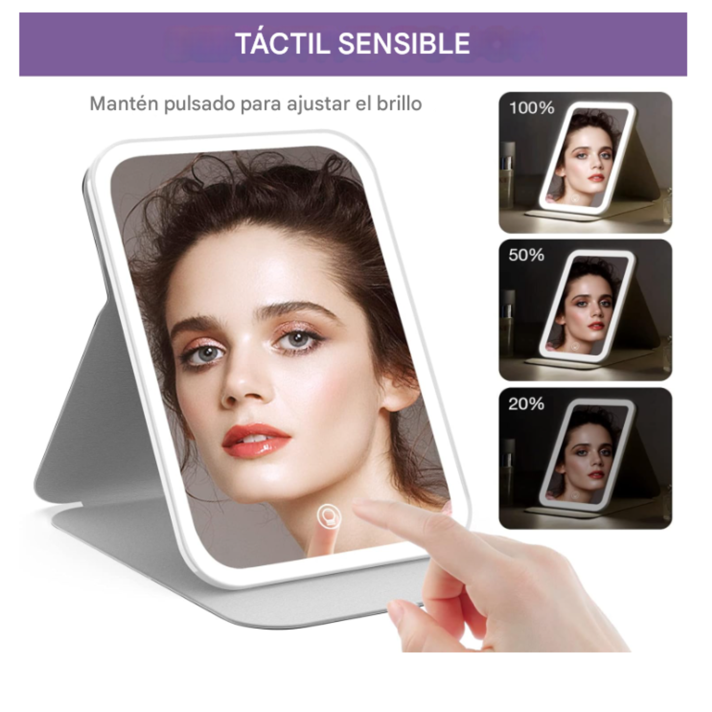 Espejo Led De Viaje con soporte