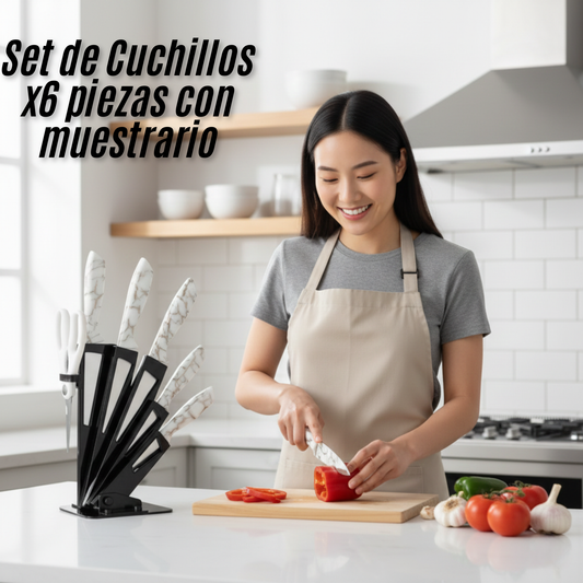 Set de Cuchillos x6 piezas con muestrario