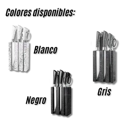 Juego de Cuchillos x7 piezas con muestrario