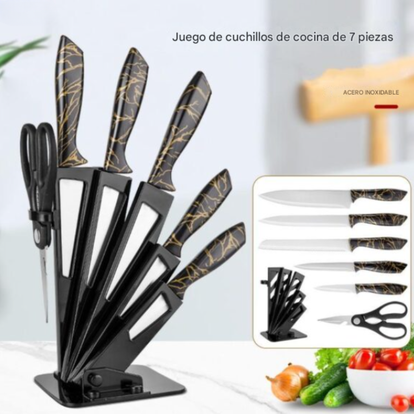 Set de Cuchillos x6 piezas con muestrario