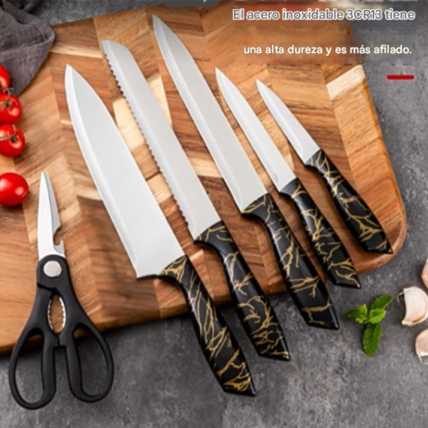Set de Cuchillos x6 piezas con muestrario