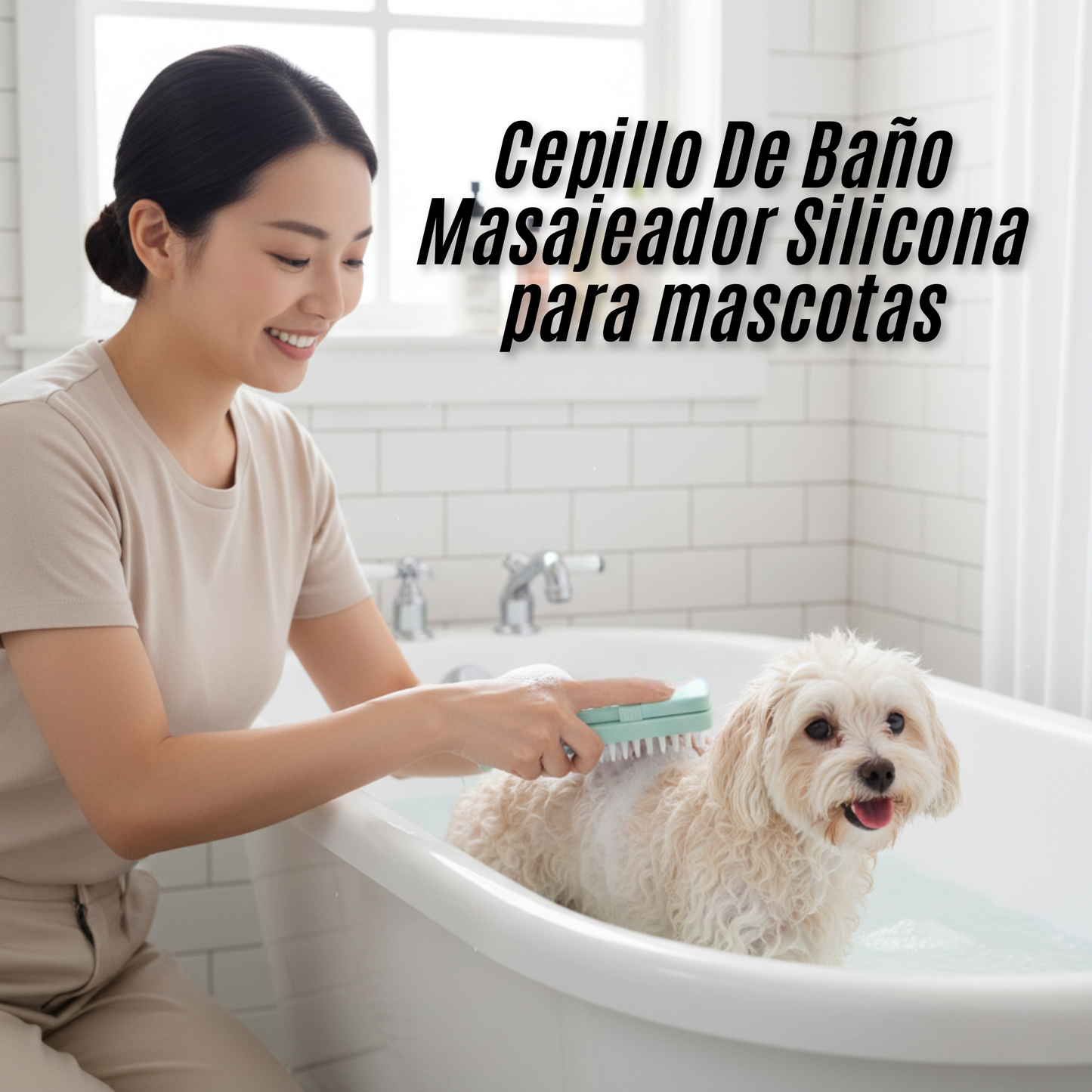 Cepillo De Baño Masajeador Silicona para mascotas