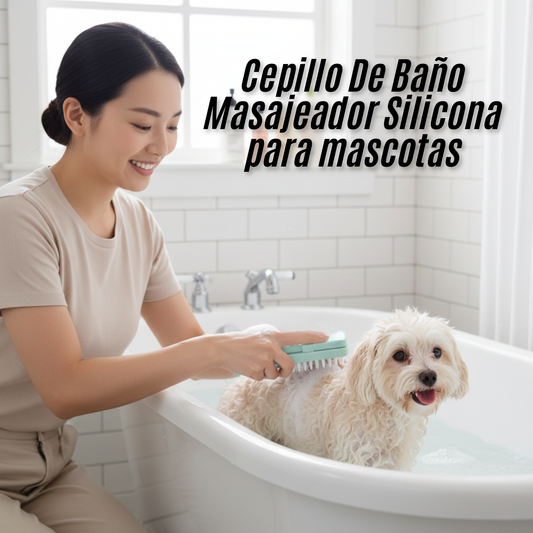 Cepillo De Baño Masajeador Silicona para mascotas