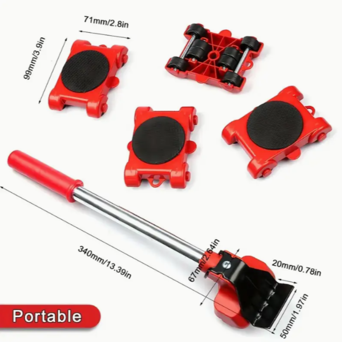 Juego de deslizadores para mover muebles