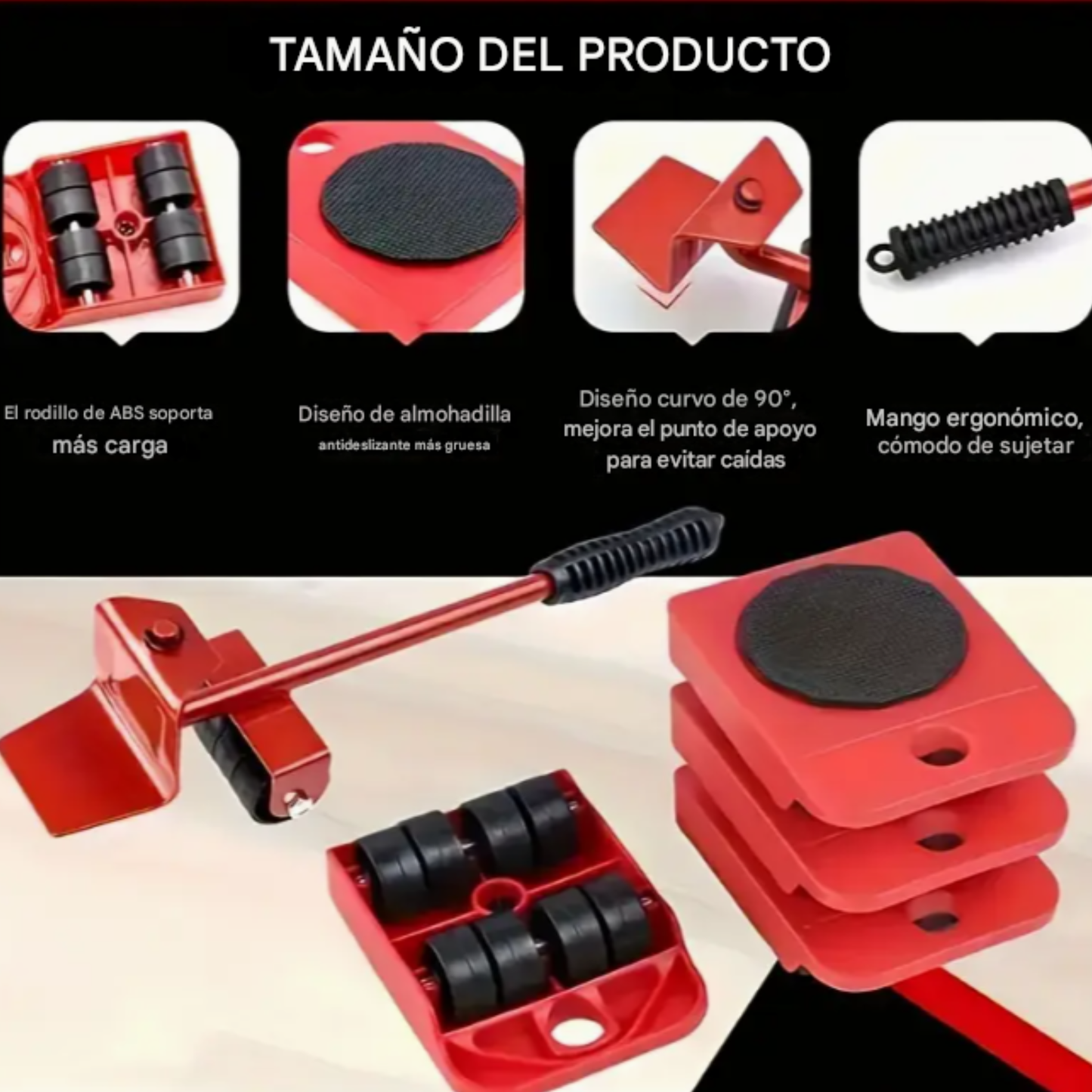 Juego de deslizadores para mover muebles